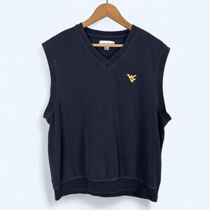 Cutter & Buck West Virginia Mountaineers faded black sweatshirt vest